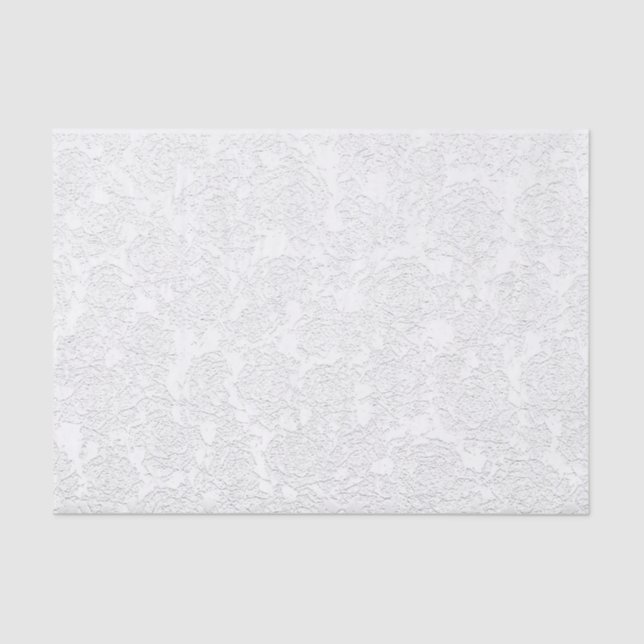 Papel De Seda Dissociação de Padrão Suculente Elegante Branco (Frente )