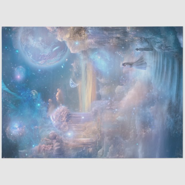 Papel De Seda Dissociação de Paisagem Celestial Celestial Mistur (Frente )