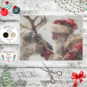 Papel De Seda Dissociação de Papais noeis Místicos e Rudolph Nos