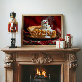 Papel De Seda Dissociação de Pizza de Apple de Natais vintages e