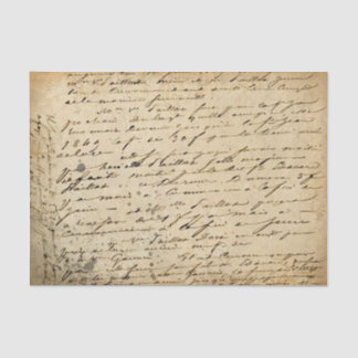 Papel De Seda Dissociação de Script Escrito na Mão Vintage