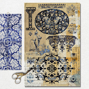 Papel De Seda Dissociação de subúrbios de textura russa da Vinta