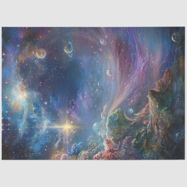 Papel De Seda Dissociação de Terrenos de Paisagem Vibrante Imobi (Frente )