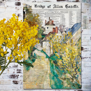 Papel De Seda Dissociação de Textura Russa do Jornal Vintage