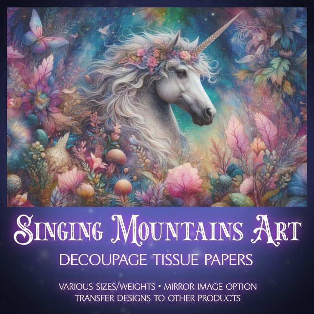Papel De Seda Dissociação de Unicórnio da Floresta de Fairytalo  (Criador carregado)