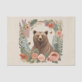 Papel De Seda Dissociação de Urso de Cottagecore