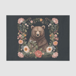 Papel De Seda Dissociação de Urso de Cottagecore