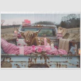 Papel De Seda Dissociação de Vaca do Planalto Românica