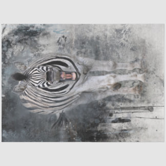 Papel De Seda Dissociação de Vida Selvagem de Zebra Rindo