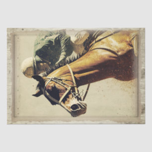 Papel De Seda Dissociação de Vintage de Jockey Race Horse