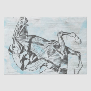 Papel De Seda Dissociação de Vintage de Jockey Race Horse