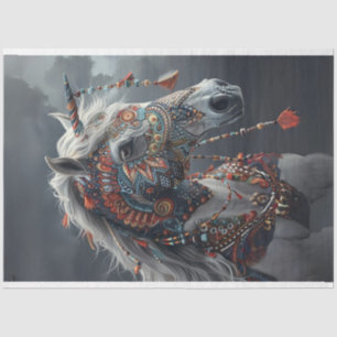 Papel De Seda Dissociação Digital Indiana Pintada Tribal