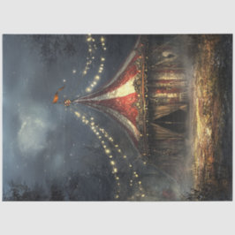 Papel De Seda Dissociação do Circo Vintage Whimsical Tent na Noi