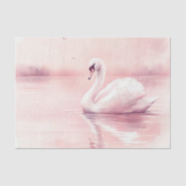 Papel De Seda Dissociação do Cisne Branco e Rosa Esbranquiçado