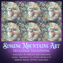 Dissociação do Coelho Floral Pastel Art Nouveau