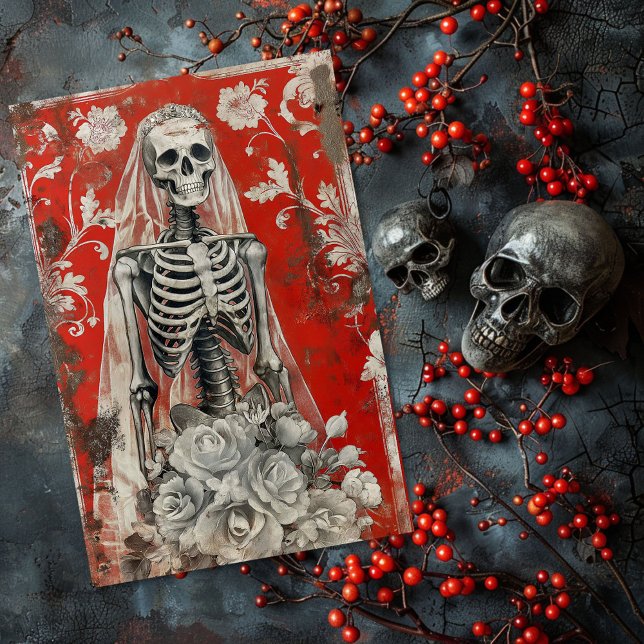 Papel De Seda Dissociação do Esqueleto do Noivo Gótico do dia de (Criador carregado)