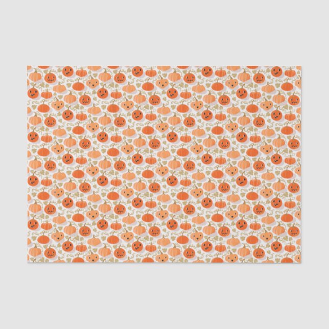 Papel De Seda Dissociação do Halloween Pumpkin Jack-o'-lantern (Frente )