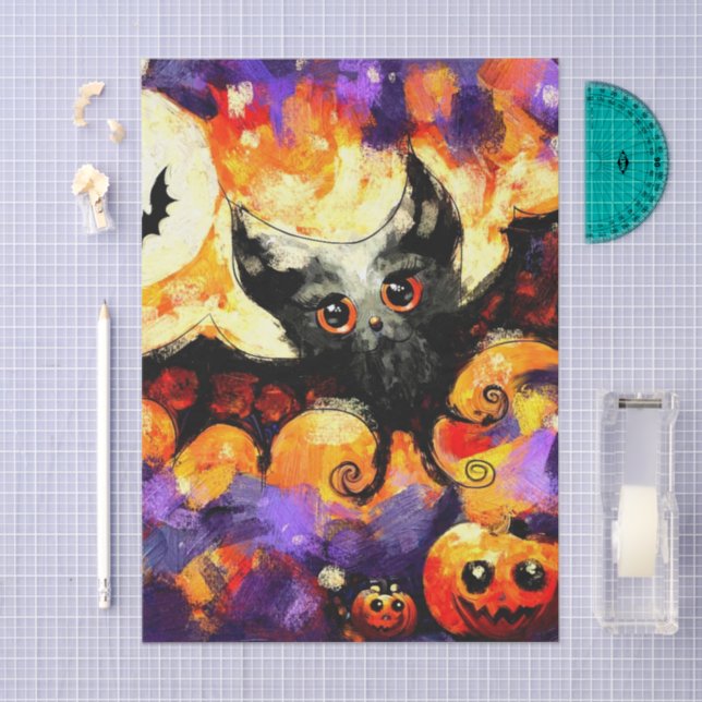 Papel De Seda Dissociação do Jack-o-Lanterna, Bat de Olhos Grand (Arte )