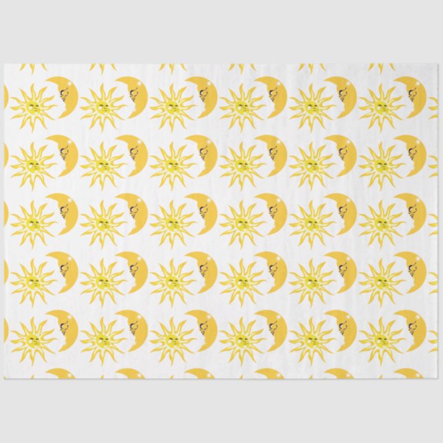 Papel De Seda Dissociação Feliz do Sol e da Lua (Frente )