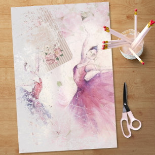 Papel De Seda Dissociação Floral Ballerina Dance Duo