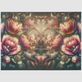 Papel De Seda Dissociação Floral Barroca Luxurial Barroca