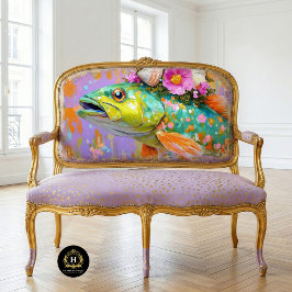 Papel De Seda Dissociação Floral de Peixes Vibrantes