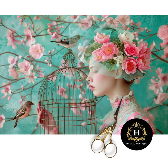 Papel De Seda Dissociação Floral Exclusiva do Chapéu de Birdage (Criador carregado)