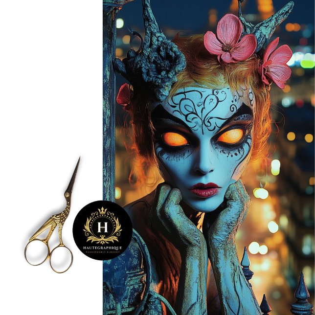 Papel De Seda Dissociação Gótica Azul-Gótico-Escuro (Criador carregado)