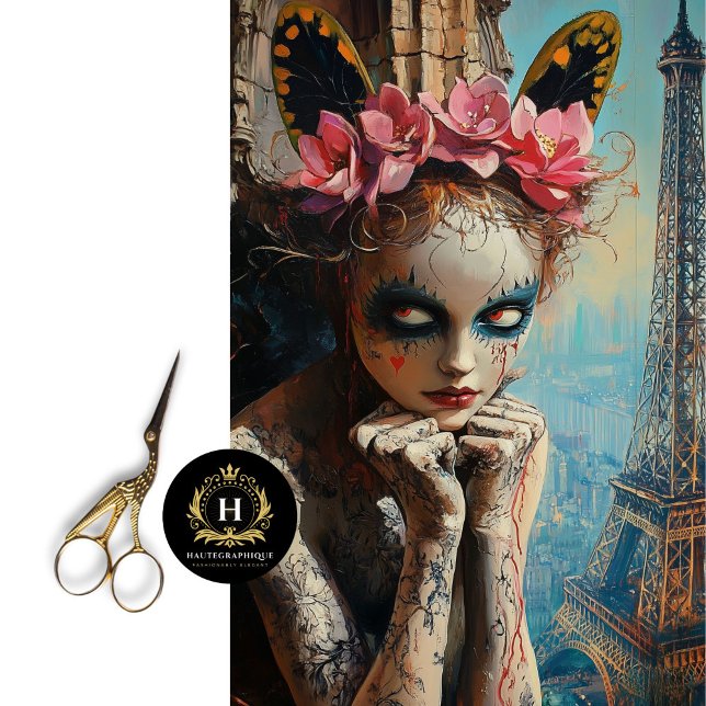 Papel De Seda Dissociação Gótica Whimsic Paris Gargoyle (Criador carregado)