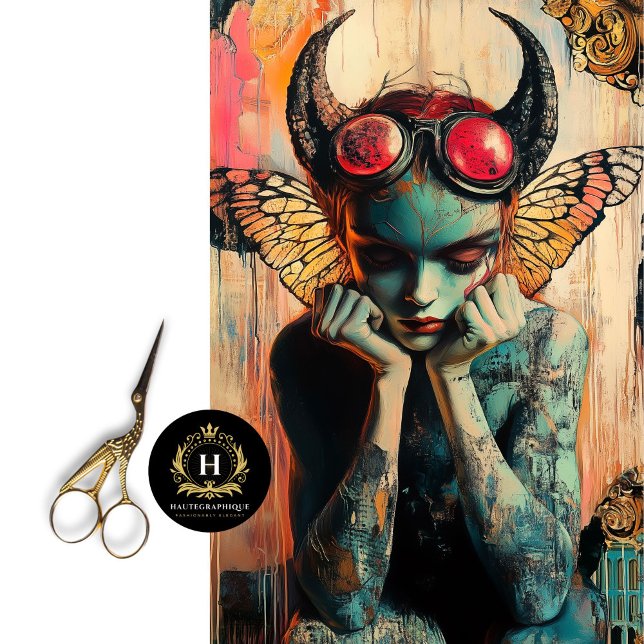 Papel De Seda Dissociação Gótica Whimsic Paris Gargoyle (Criador carregado)