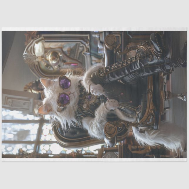 Papel De Seda Dissociação Hippie Botas de Gato de Furto Branco E (Frente )