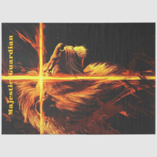 Papel De Seda Dissociação Lion Queimando o Cross-Majexpressas Gu