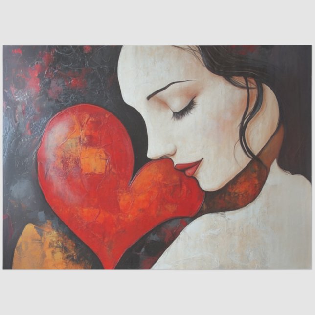 Papel De Seda Dissociação Mínima do Coração do Namorados (Frente )