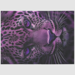Papel De Seda Dissociação Mística Leopard Roxo e Pontos Negros