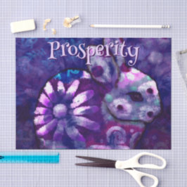 Papel De Seda Dissociação Personalizada do Coelho Floral