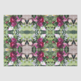 Papel De Seda Dissociação por Vintage com Rosa Floral