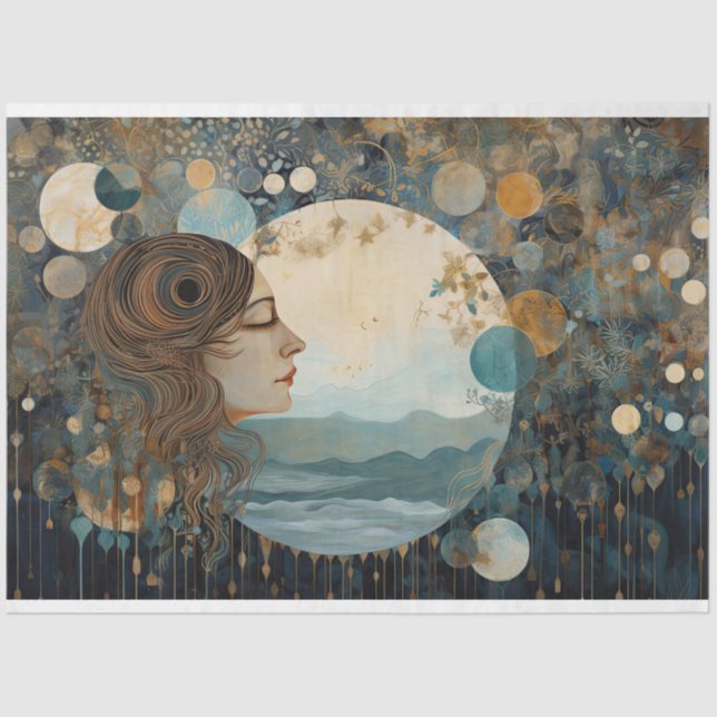 Papel De Seda Dissociação primitiva do céu celestial russo (Frente )