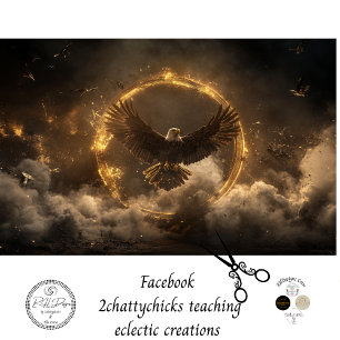 Papel De Seda Dissociação - Voo de Ouro de Águia Majestosa