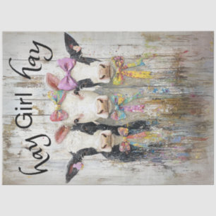 Papel De Seda Dissociação Whimical Jersey Calves Hay Girl Hay