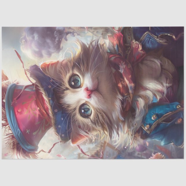 Papel De Seda Dissociação Whimsic Liberty Bell Cat EUA (Frente )