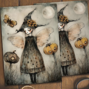 Papel De Seda Dissociação Whimsical Vintage Witold e Pumpkins