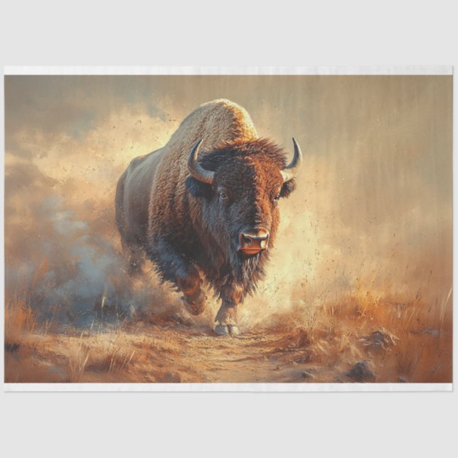 Papel De Seda Dissociação Wild West Bison (Frente )