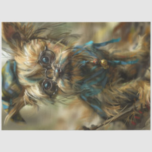 Papel De Seda Dissociar Whimsical Shaggy Yorkie
