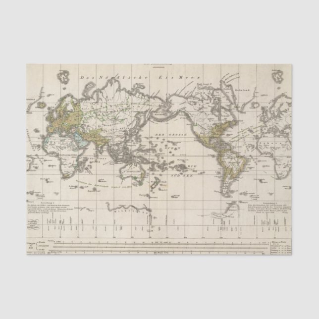 Papel De Seda distribuição de pessoas germânicas de Indo (Frente )