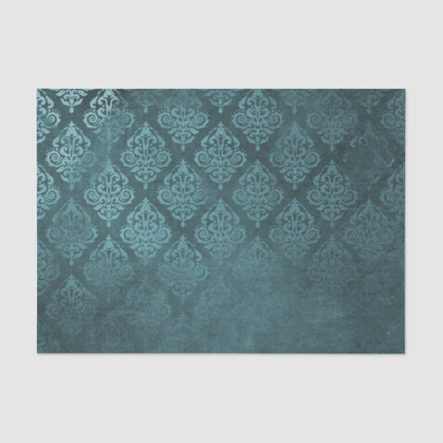 Papel De Seda Distúrbio do Teal (Frente )