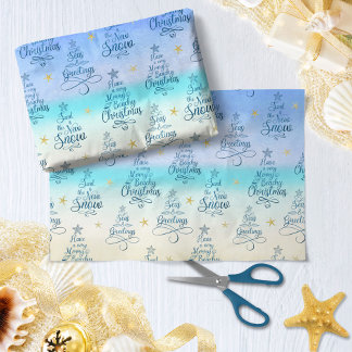Papel De Seda Ditos do feriado de praia no Natal costeiro