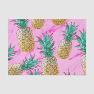 Papel De Seda Diversão Abacaxis Tropicais & Festa Chic Mármore R