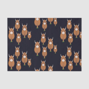 Papel De Seda Diversão da Escócia Highland Cow