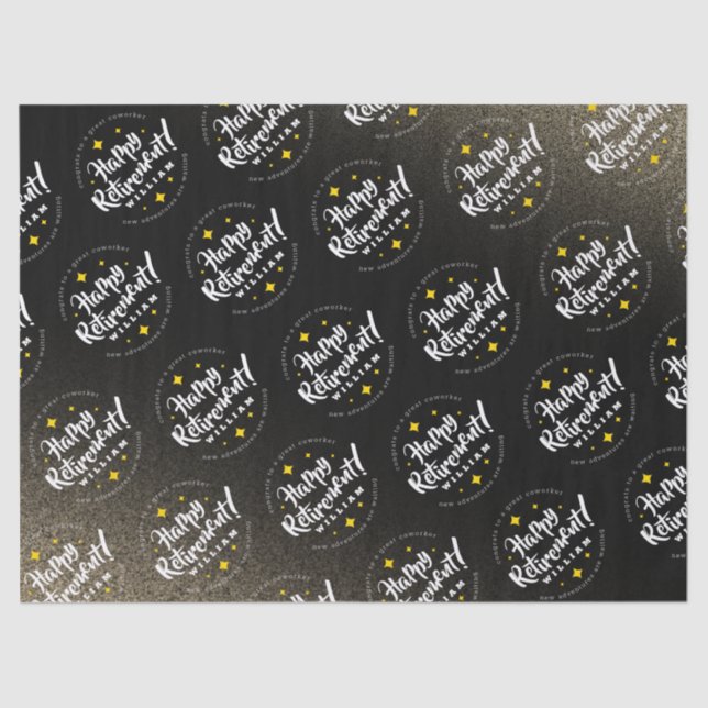 Papel De Seda Diversão Dourada de Estrelas de Lâmpada Retirando  (Frente )