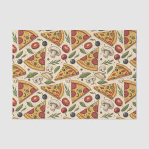 Papel De Seda Diversão Pizza Festa Pepperoni Pizza Amante Padrão